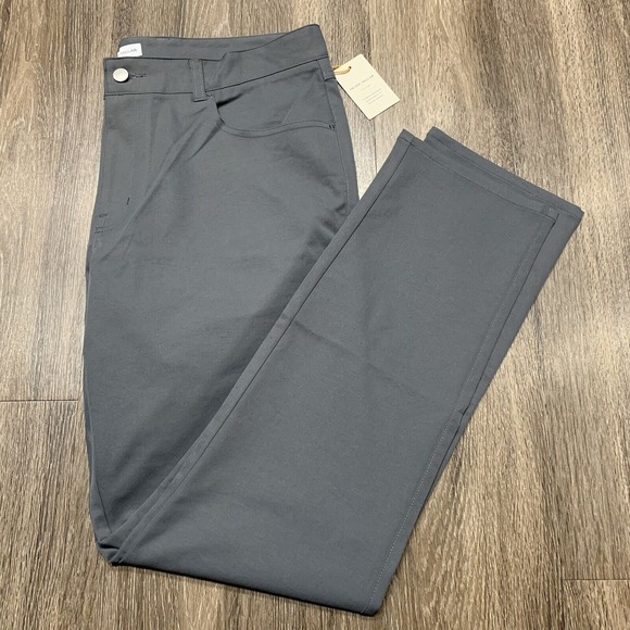 Peter Millar Crown Sport EB66 5 Pocket Performance Pants Men's 30x34 Gray Iron